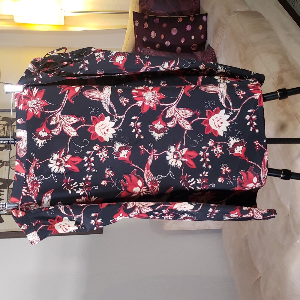 Kathie Lee print wrap skirt